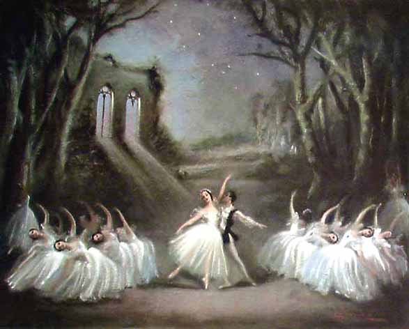 Les Sylphides in oil painting Les Sylphides in oil painting