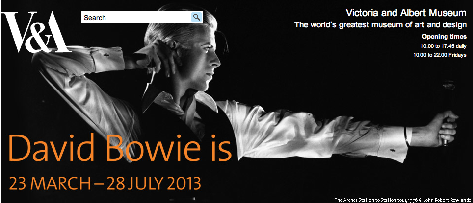 V&A Bowie Exhibition banner V&A Bowie Exhibition banner