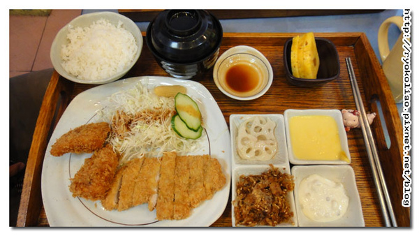 日式水蜜桃炸魚排炸豬排全餐