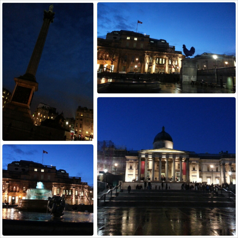 Trafalgar Square - very pretty at night too!