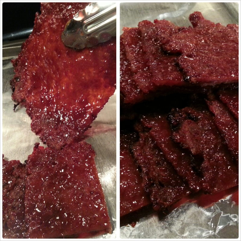 Done product! Supper yummy! Homemade Pork Jerky 蜜汁豬肉乾