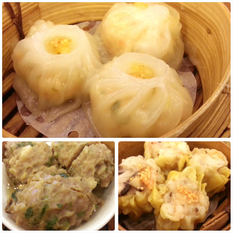 Scallop & Shrimp Dumpling 鮮蝦帶子餃, Steamed Minced Beef Ball 山竹牛肉, Pork Dumpling/Siu Mai 燒賣 