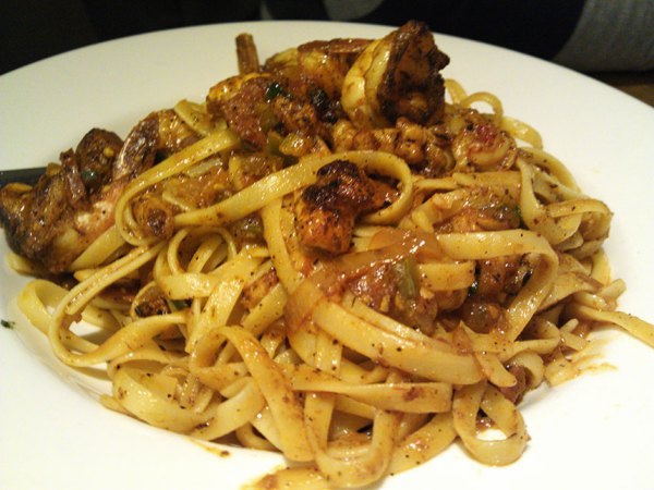 Jambalaya Fettuccine with Chicken, Shrimp, Crawfish, Sausage and Ham