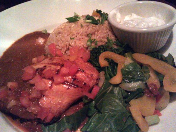 Grilled Salmon with Citrus Sauce and Brown Rice