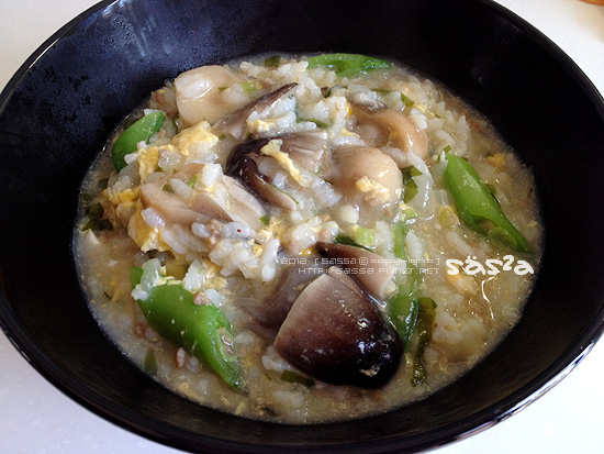 甜豆草菇粥