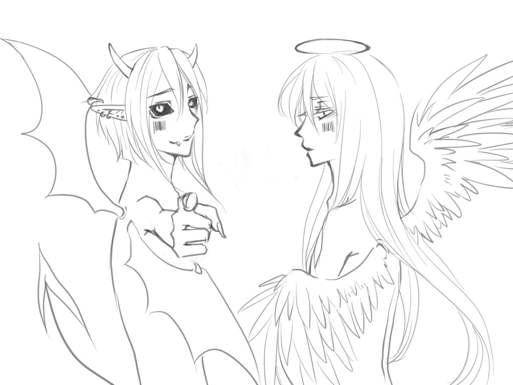天使惡魔 線稿.png 天使惡魔 線稿.png