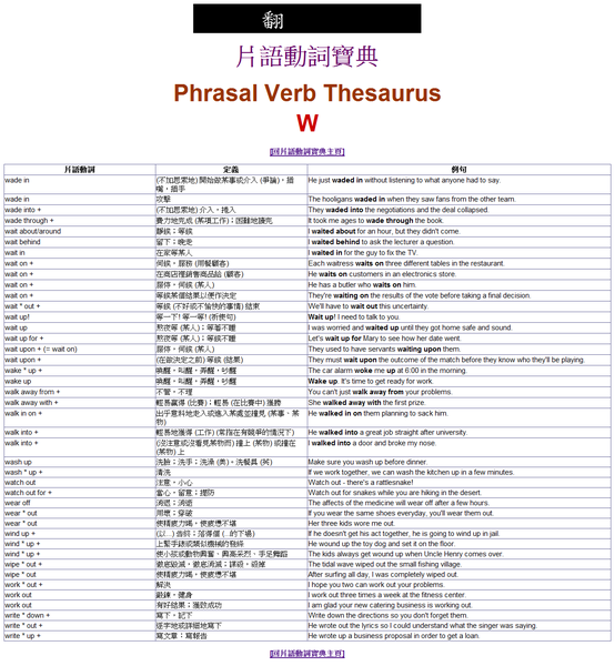 片語動詞寶典 Phrasal Verb Thesaurus Keep Learning 痞客邦
