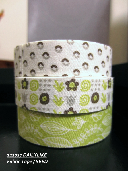 121027 DAILYLIKE Fabric Tape - SEED