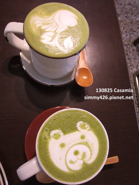 重抹茶牛奶咖啡 + 綠抹茶歐蕾