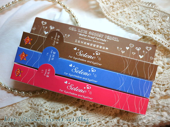 Solone 30秒定妝慕絲眼線眼彩筆✸2012夏新色(13蜜桃粉/14絲絨藍/15金莎棕)