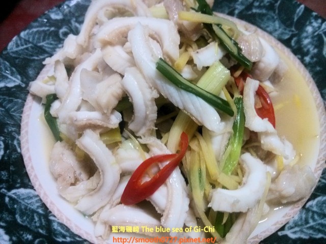 薑絲炒龍腸(曼波魚腸) 薑絲炒龍腸(曼波魚腸)