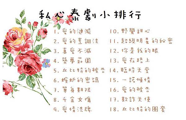 私心泰劇小排行1010321 私心泰劇小排行1010321