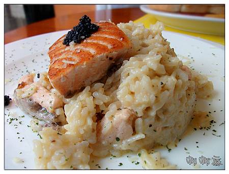 烤鮭魚排奶油燉飯 烤鮭魚排奶油燉飯