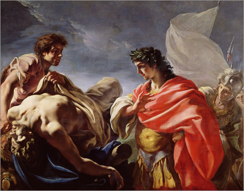 凝視著帕特羅克洛斯的身體 Achilles Contemplating the Body of Patroclus_安東尼奧·佩萊格里 Antonio Pellegrini