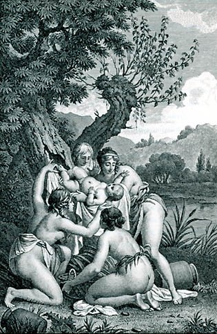 阿多尼斯的出生 Birth of Adonis. Drawing_尼古拉‧安卓Nicolas-André Monsiau.jpg