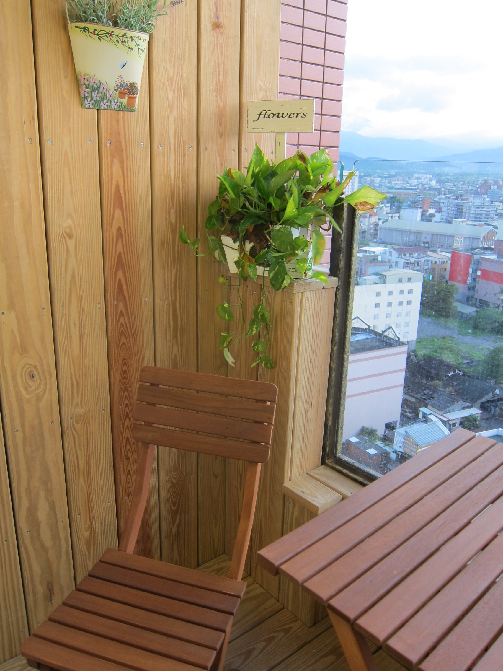 balcony beside living room