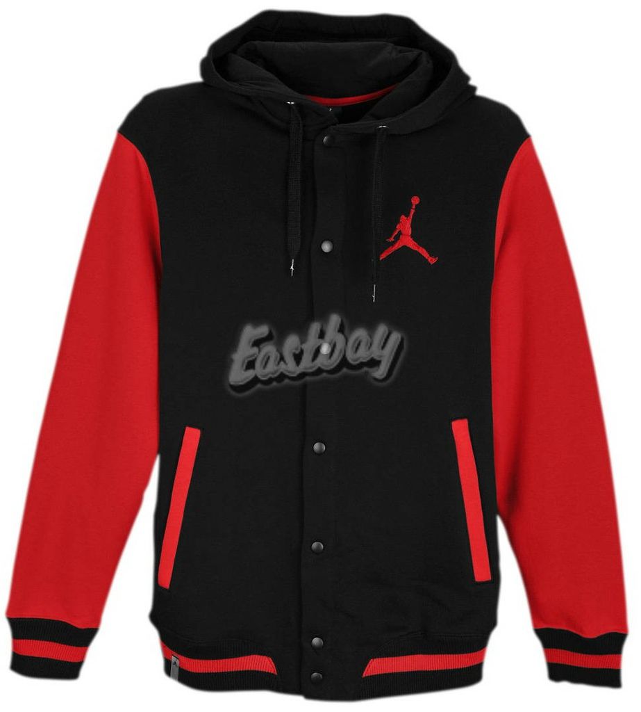 Jordan Varsity Hoodie Black - Varsity Red