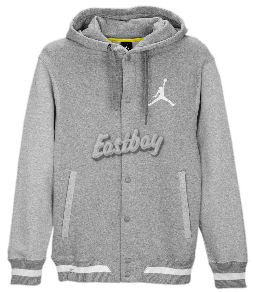 Jordan Varsity Hoodie Dark Grey Heather - Grey Heather - White