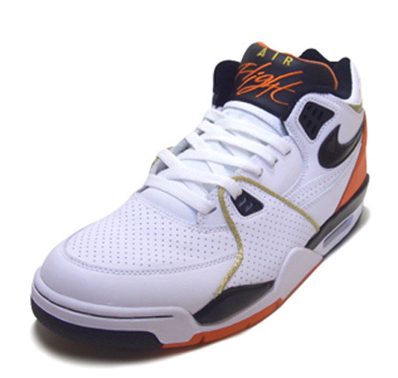 Nike Air Flight 89 - White  Black  Hyper Orange  Metallic Gold 01