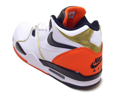 Nike Air Flight 89 - White  Black  Hyper Orange  Metallic Gold 02