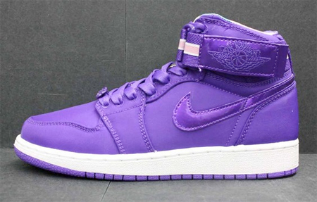 Air Jordan Womens I (1) High Strap - Purple  White 01