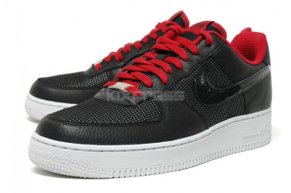 Nike Air Force 1 Premium - Black - Varsity Red - Ballistic 02.jpg