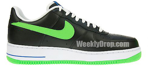 Nike Air Force 1 - 黑 - 螢光綠 02.jpg