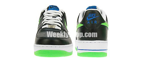 Nike Air Force 1 - 黑 - 螢光綠 04.jpg