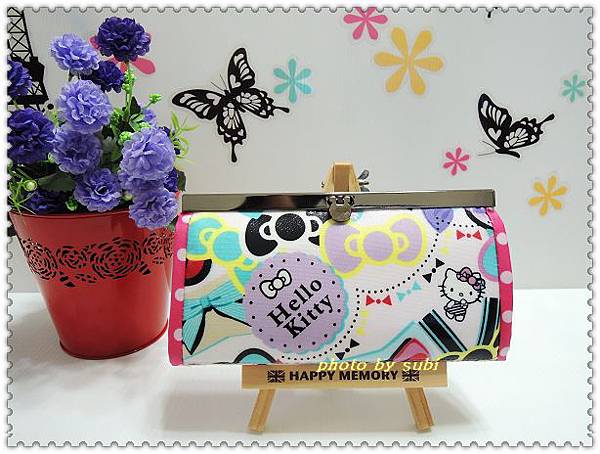 蝴蝶結KT一字長夾 002