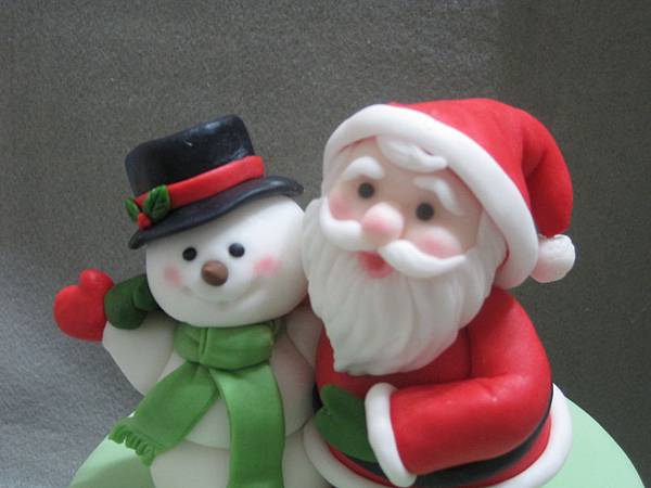 聖誕節翻糖裝飾(聖誕老公公&雪人)