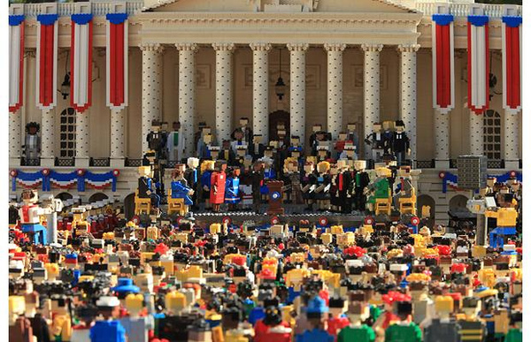 Barack Obama's inauguration in Legoland, California