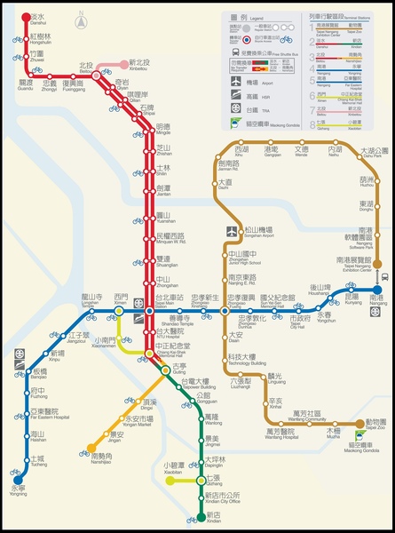 2009.July.台北捷運路網圖