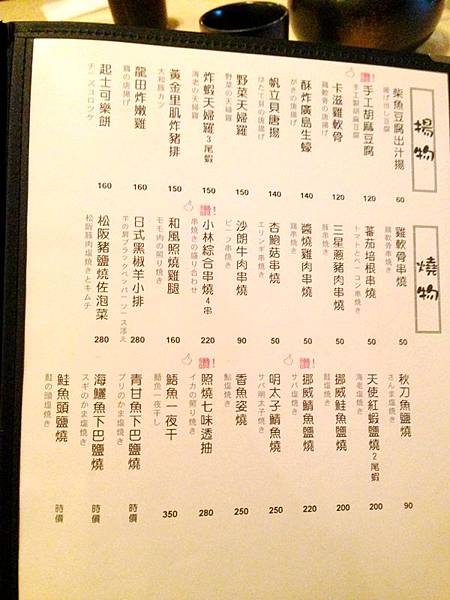小林壽司菜單