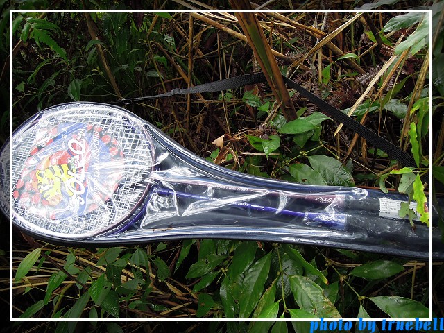 有人帶了羽球拍掉在一旁 有人帶了羽球拍掉在一旁