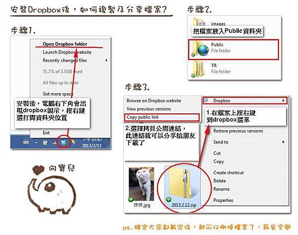 Dropbox檔案管理方式