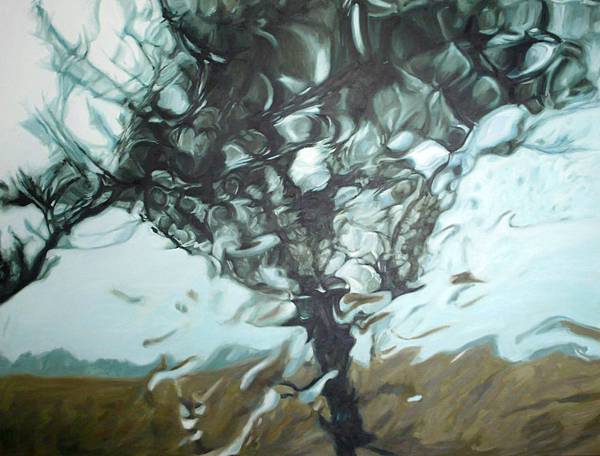 王綺穗  雨之風景VI Rainscape_VI  油彩、畫布 90x250cm 2009