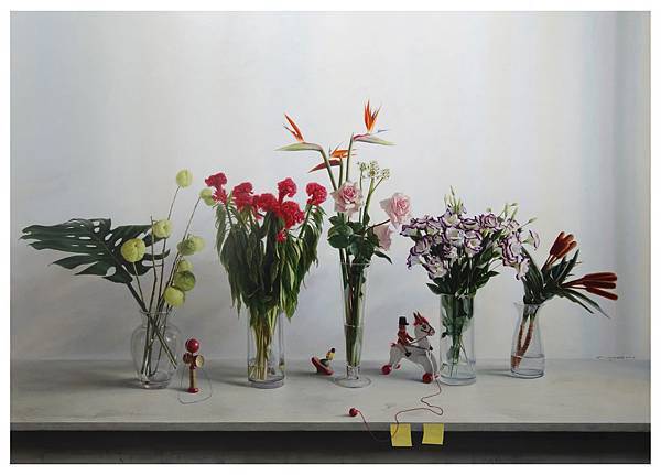 黃坤伯 身騎白馬 布面油畫 182 x  259  cm 2013-14