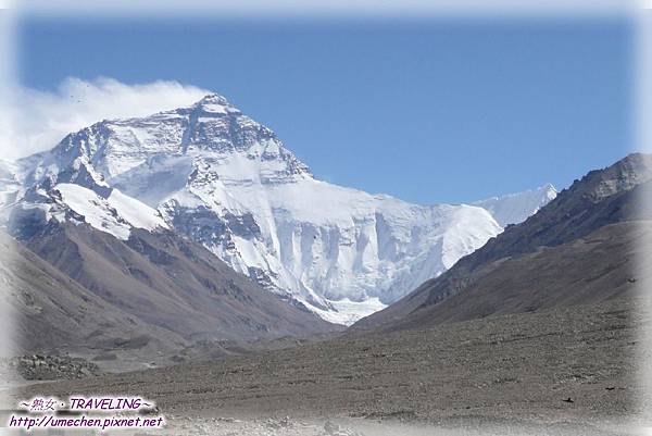 賓館2樓景觀台-午後豔陽下的珠峰1 賓館2樓景觀台-午後豔陽下的珠峰1