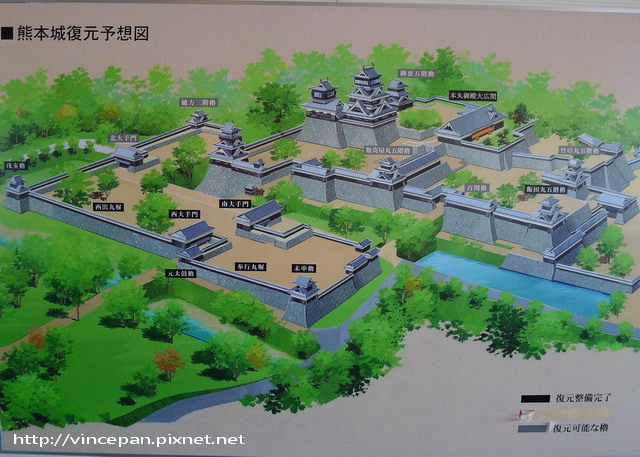 熊本城的復工重建圖