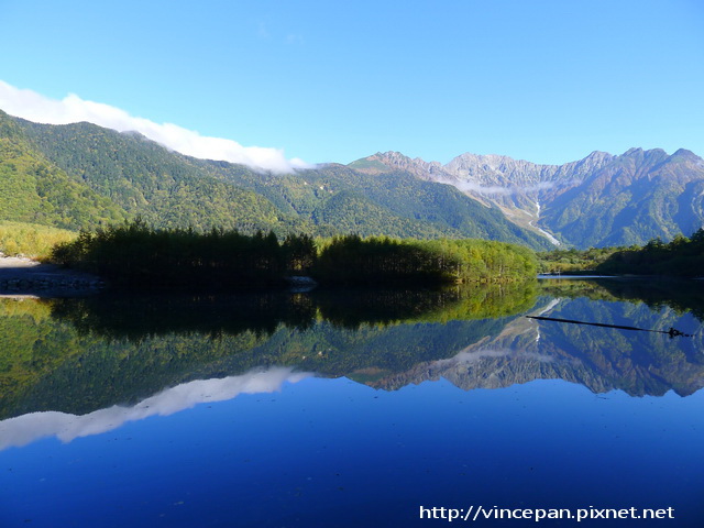 大正池 遠望穗高 大正池 遠望穗高
