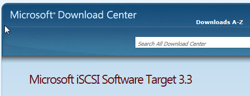 Microsoft iSCSI Target and Tools for Windows Storage server 2008 free