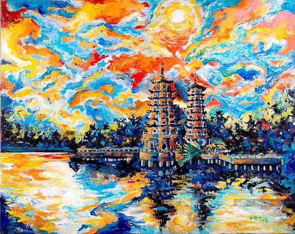 《王國仁-(阿殘) 藝術館》油畫創作-『狂野色調-南』30F