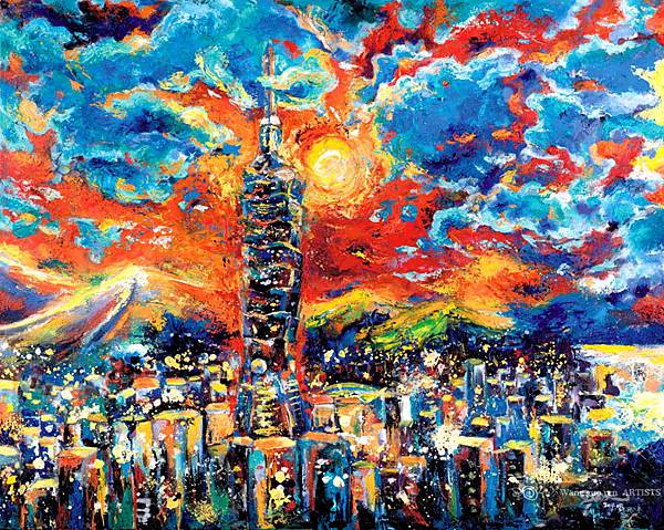 《王國仁-(阿殘) 藝術館》油畫創作-『狂野色調-北』30F