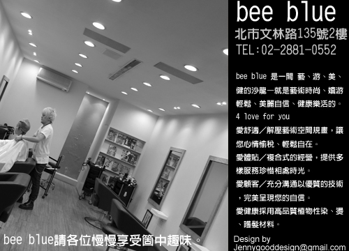 BeeBlue髮廊設計blog