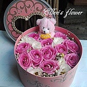 [AC030] 圓滿心意_11朵紫玫瑰花盒(加贈-愛你小熊1隻)$1450 (2).jpg