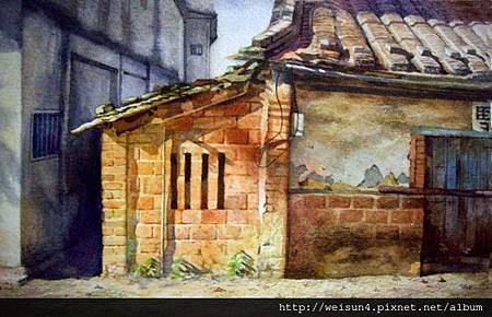 水彩畫_遲來的晚景(蕭伯仲)_B0030 水彩畫_遲來的晚景(蕭伯仲)_B0030