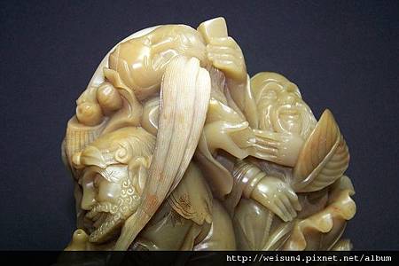 壽山石_善伯_三仙醉酒2 壽山石_善伯_三仙醉酒2