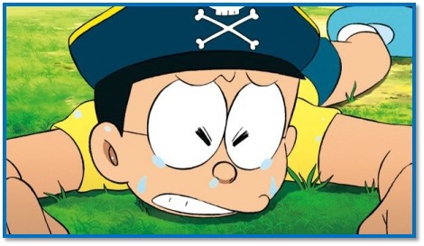 野比大雄，靠著優異的行動力（闖入靜香浴室）奪得美人歸