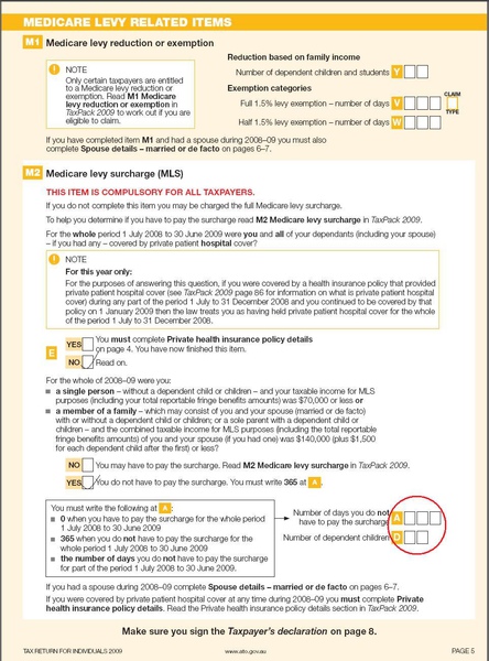 Tax Return for Individuals 5