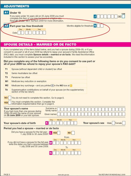 Tax Return for Individuals 6